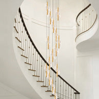 Acrylic Spiral Stairs Chandelier – Lighting for Large Spaces-MinimalisticDecor.com