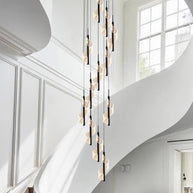 Acrylic Spiral Stairs Chandelier – Lighting for Large Spaces-MinimalisticDecor.com