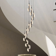 Acrylic Spiral Stairs Chandelier – Lighting for Large Spaces-MinimalisticDecor.com