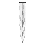 Acrylic Tubes Stairs Chandelier – Modern Long Tube Pendant for High Ceilings-MinimalisticDecor.com