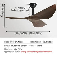 Acrylic Wood Finish Designer Ceiling Fan-MinimalisticDecor.com
