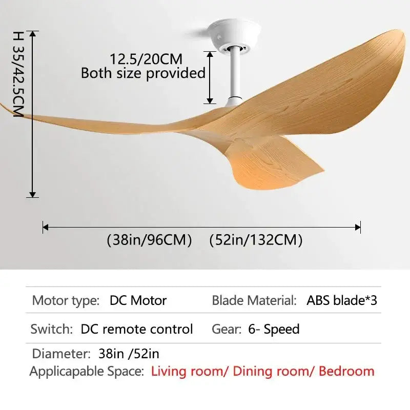 Acrylic Wood Finish Designer Ceiling Fan-MinimalisticDecor.com