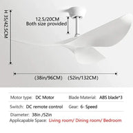 Acrylic Wood Finish Designer Ceiling Fan-MinimalisticDecor.com