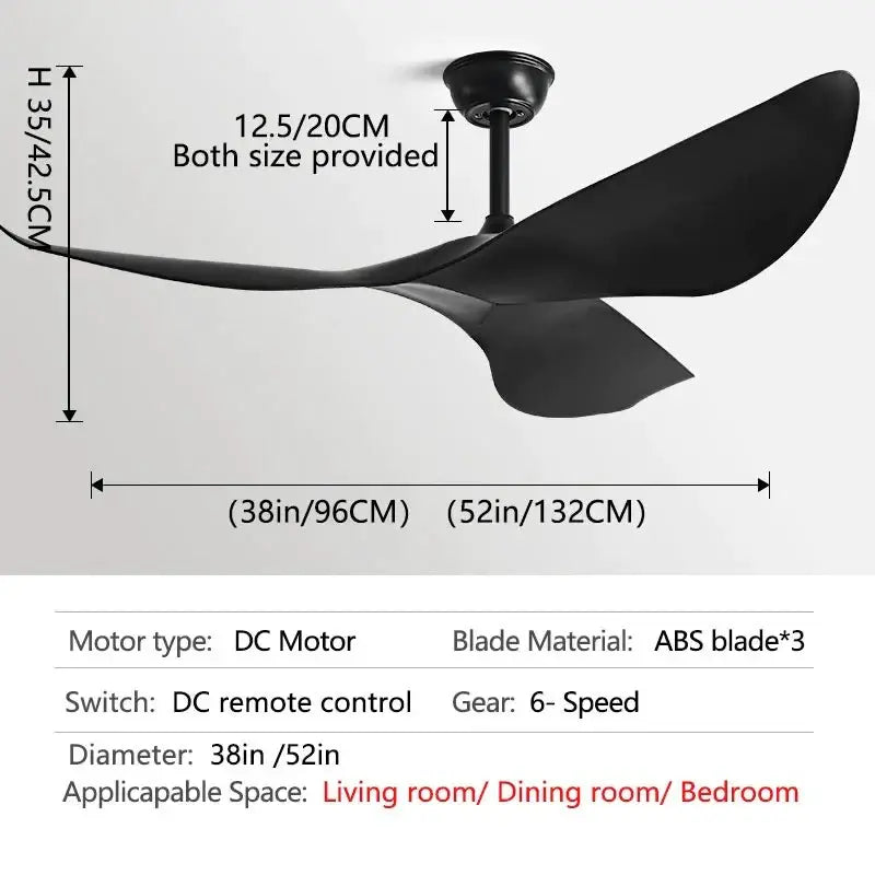 Acrylic Wood Finish Designer Ceiling Fan-MinimalisticDecor.com
