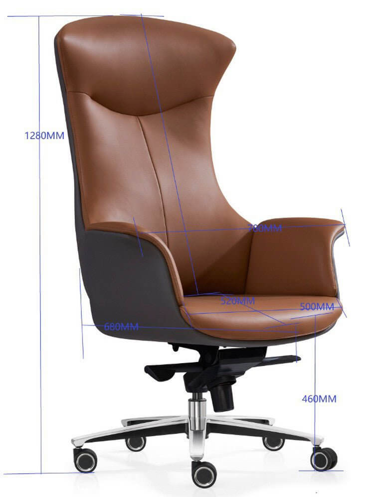 Adjustable Executive Luxury Office Chair – Ergonomic Swivel Leather Chair-MinimalisticDecor.com