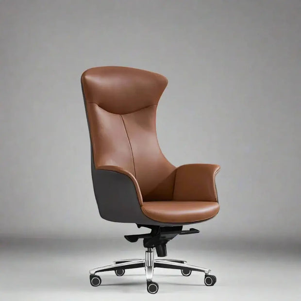 Adjustable Executive Luxury Office Chair – Ergonomic Swivel Leather Chair-MinimalisticDecor.com