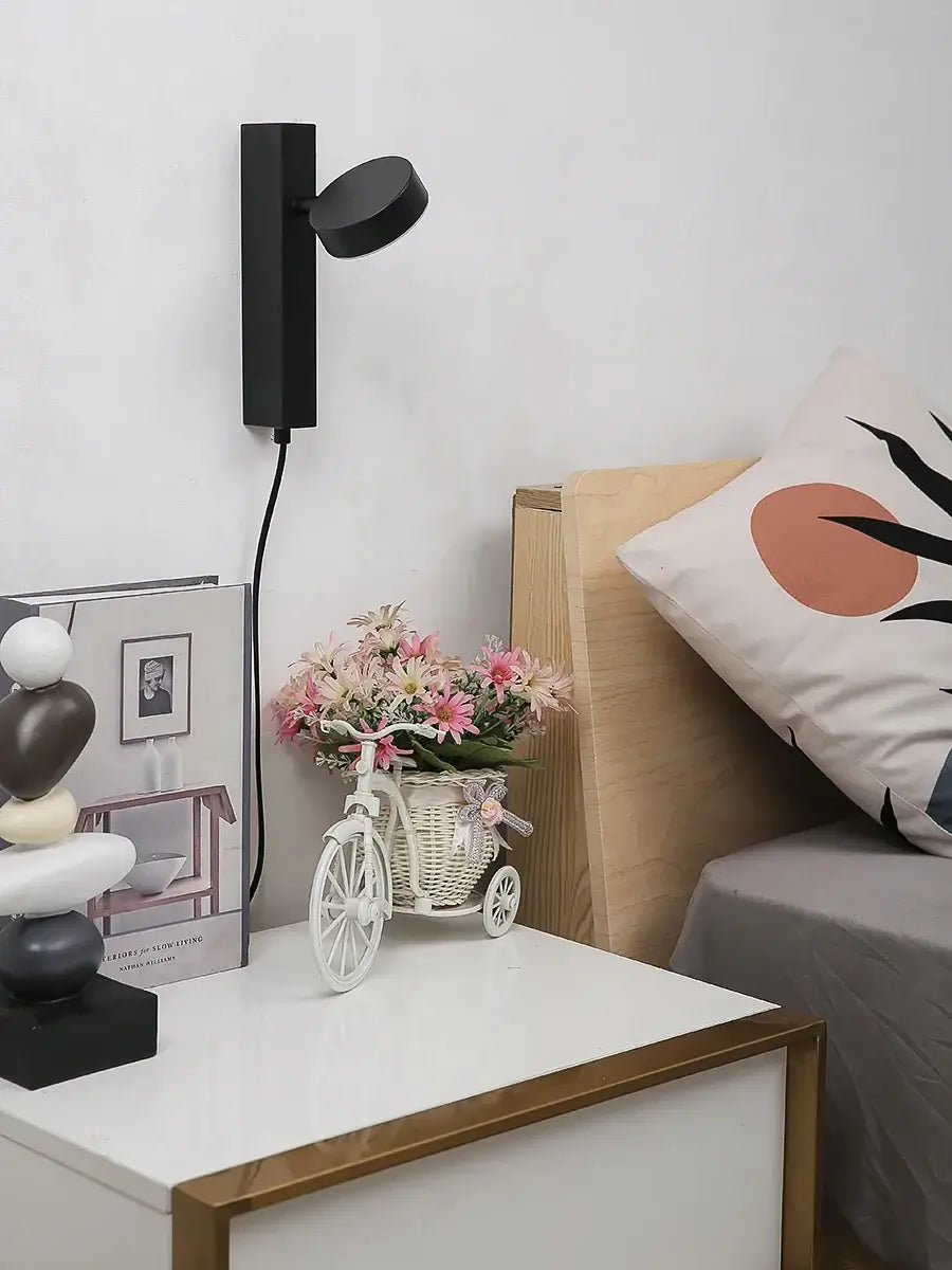 Adjustable LED Wall Reading Lamp with Switch – Modern Metal Wall Light-MinimalisticDecor.com