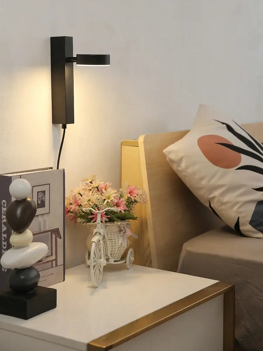 Adjustable LED Wall Reading Lamp with Switch – Modern Metal Wall Light-MinimalisticDecor.com