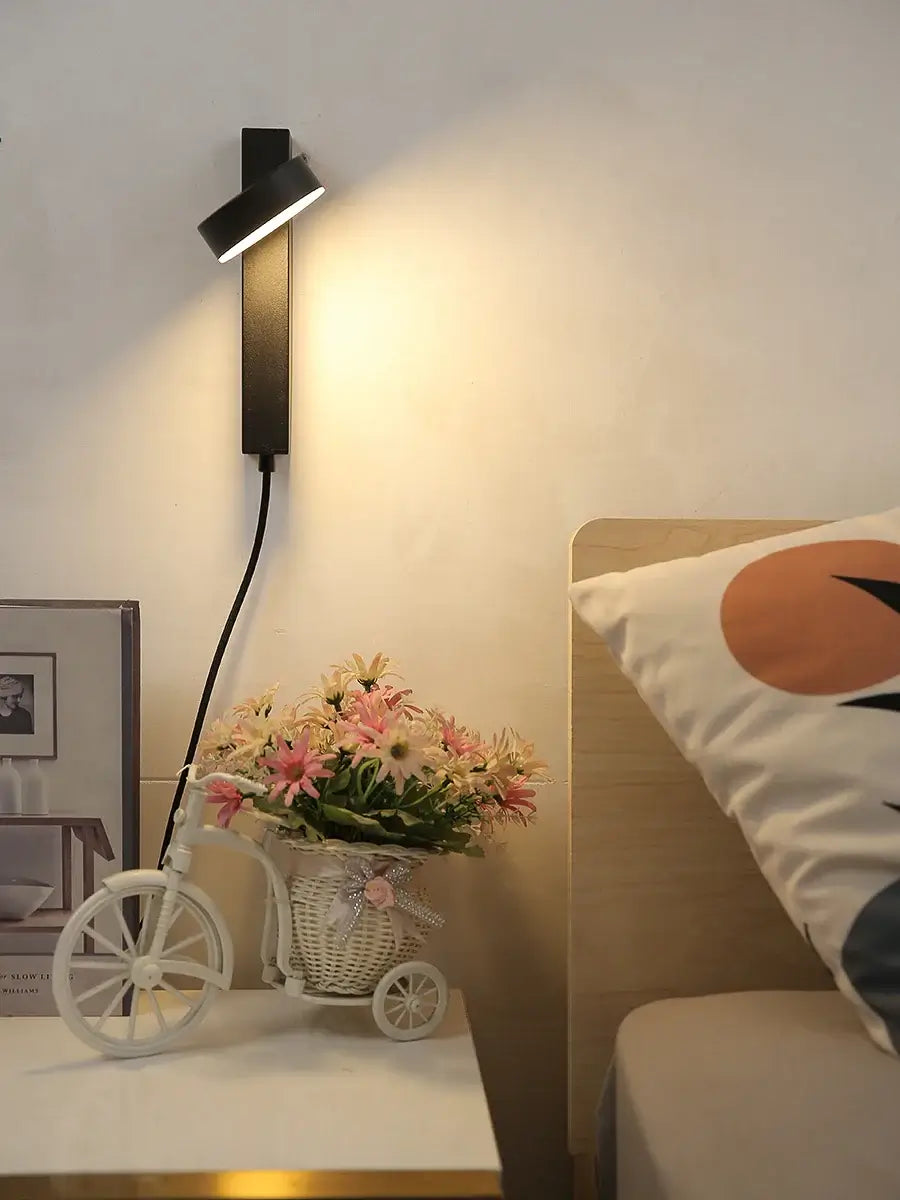 Adjustable LED Wall Reading Lamp with Switch – Modern Metal Wall Light-MinimalisticDecor.com