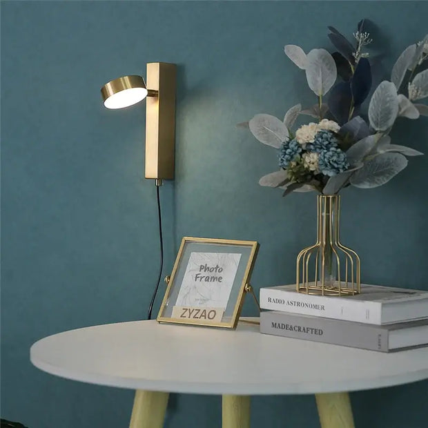 Adjustable LED Wall Reading Lamp with Switch – Modern Metal Wall Light-MinimalisticDecor.com