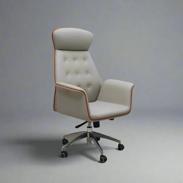 Adjustable Swivel Leather Executive Office Chair – Ergonomic Recliner-MinimalisticDecor.com