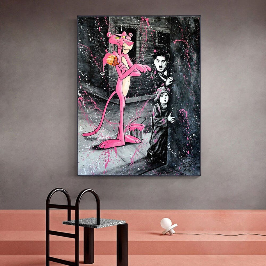 Adorable Pink Panther - Artful Wall Decor-MinimalisticDecor.com