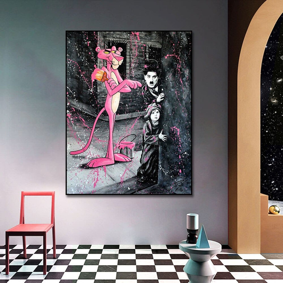 Adorable Pink Panther - Artful Wall Decor-MinimalisticDecor.com
