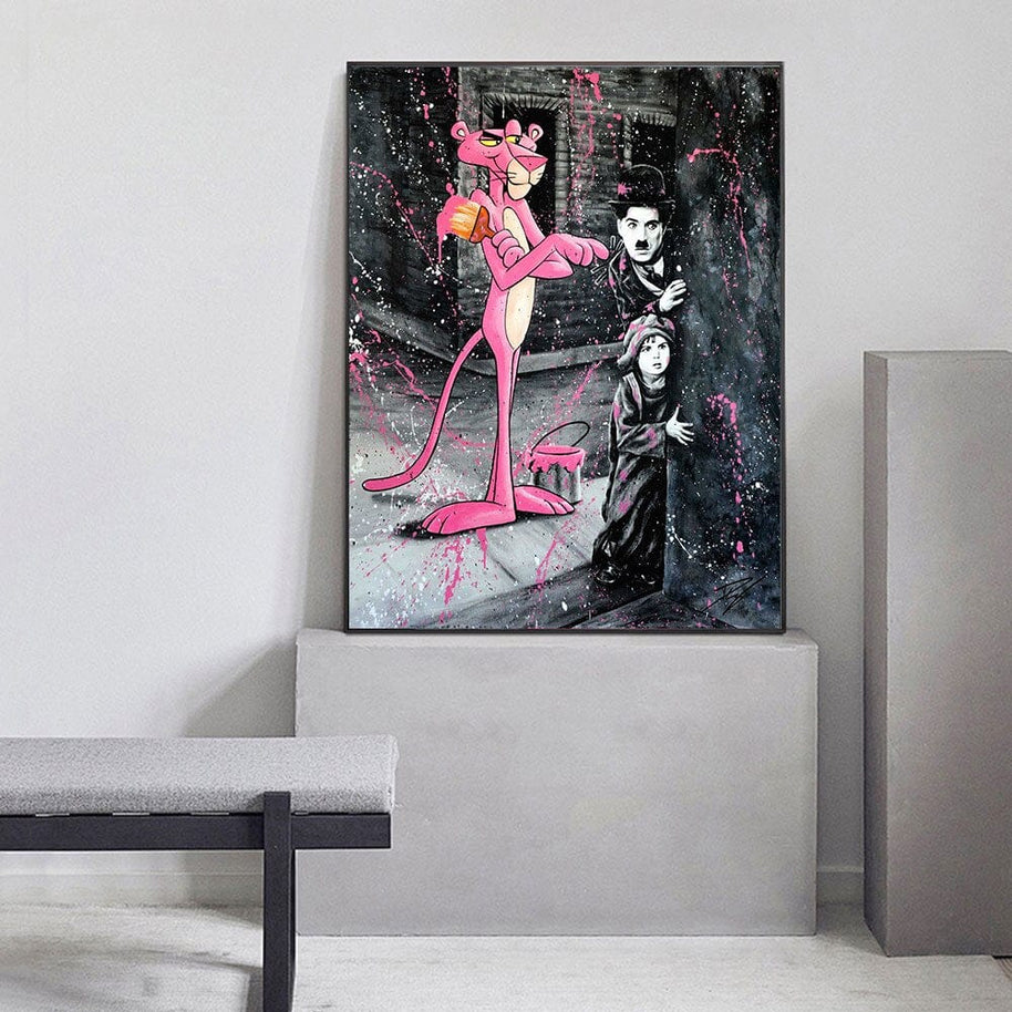 Adorable Pink Panther - Artful Wall Decor-MinimalisticDecor.com
