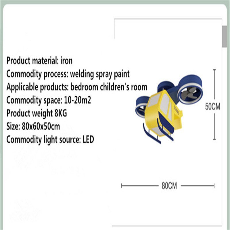 Aeroplane Light and Fan - Cool Your Room with Style-MinimalisticDecor.com