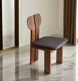 Afro Design Dining Chairs – Solid Walnut Wood Construction-MinimalisticDecor.com