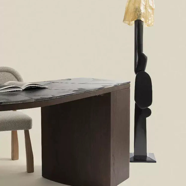 Afro Resin Floor Lamp – Artistic Tribal-Inspired Statement Lighting-MinimalisticDecor.com