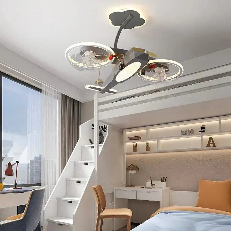 Airplane Fan Light for Kids Bedroom-MinimalisticDecor.com
