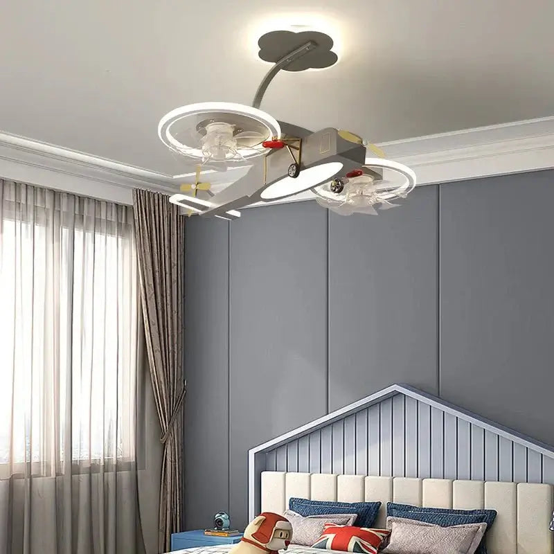 Airplane Fan Light for Kids Bedroom-MinimalisticDecor.com