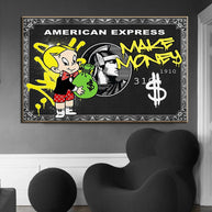 Alec Graffiti Monopoly Make Money Canvas Wall Art-MinimalisticDecor.com