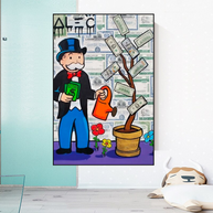 Alec Monopoly and Richie Graffiti Canvas Wall Art-MinimalisticDecor.com