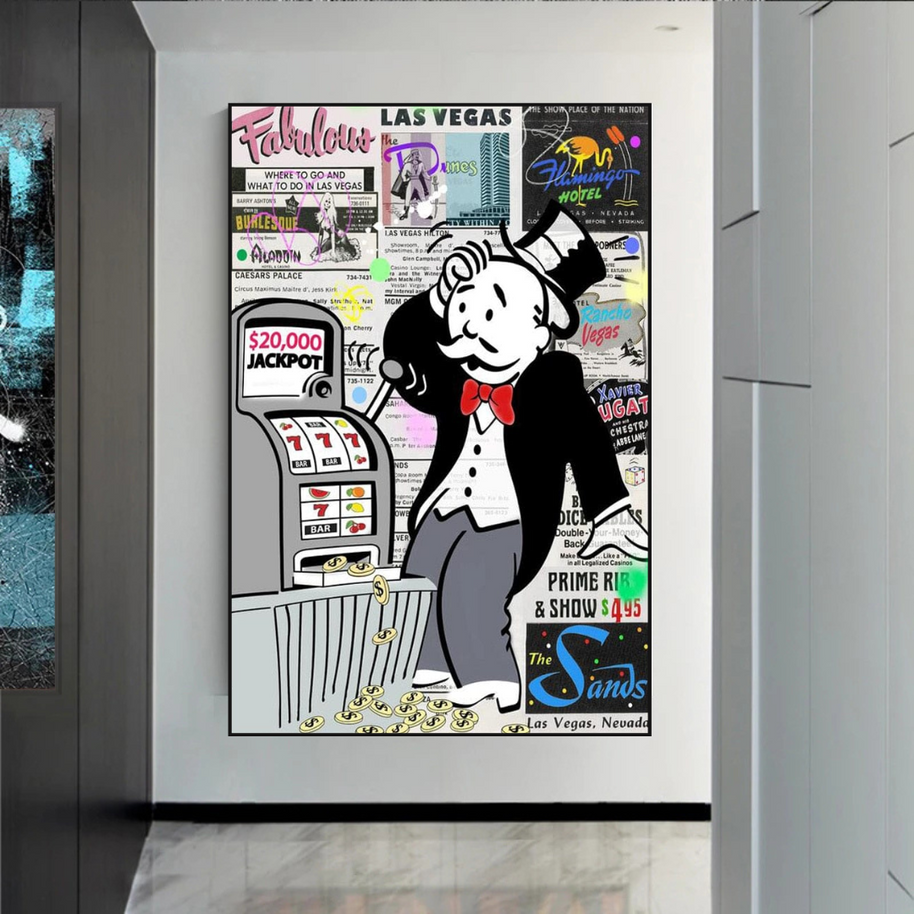 Alec Monopoly ATM Machine Canvas Wall Art-MinimalisticDecor.com