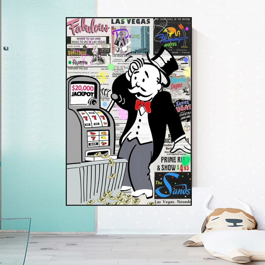 Alec Monopoly ATM Machine Canvas Wall Art-MinimalisticDecor.com