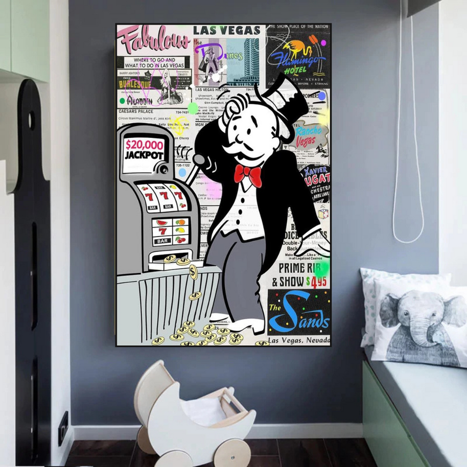 Alec Monopoly ATM Machine Canvas Wall Art-MinimalisticDecor.com