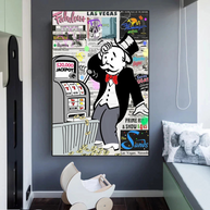 Alec Monopoly ATM Machine Canvas Wall Art-MinimalisticDecor.com