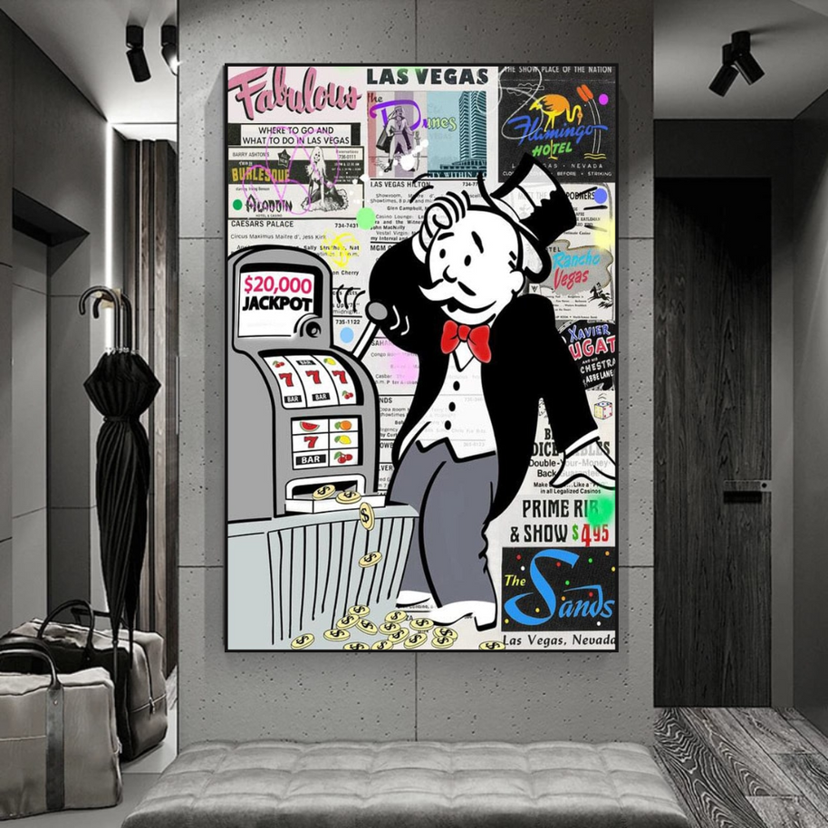 Alec Monopoly ATM Machine Canvas Wall Art-MinimalisticDecor.com