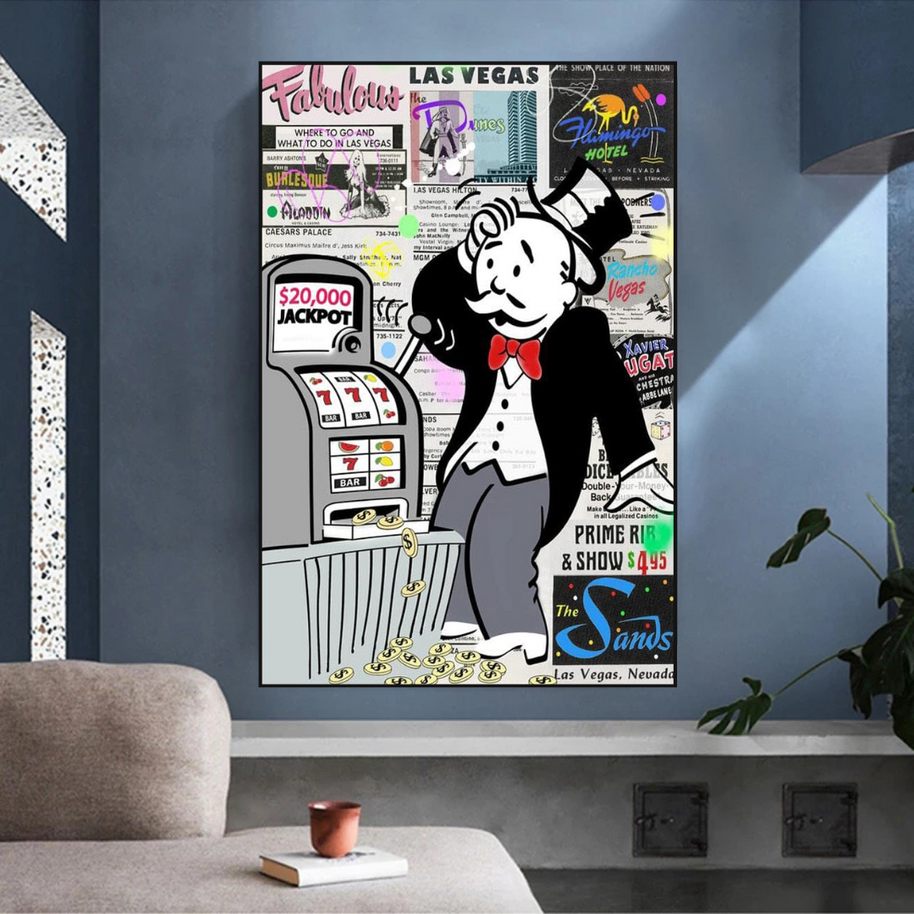 Alec Monopoly ATM Machine Canvas Wall Art-MinimalisticDecor.com