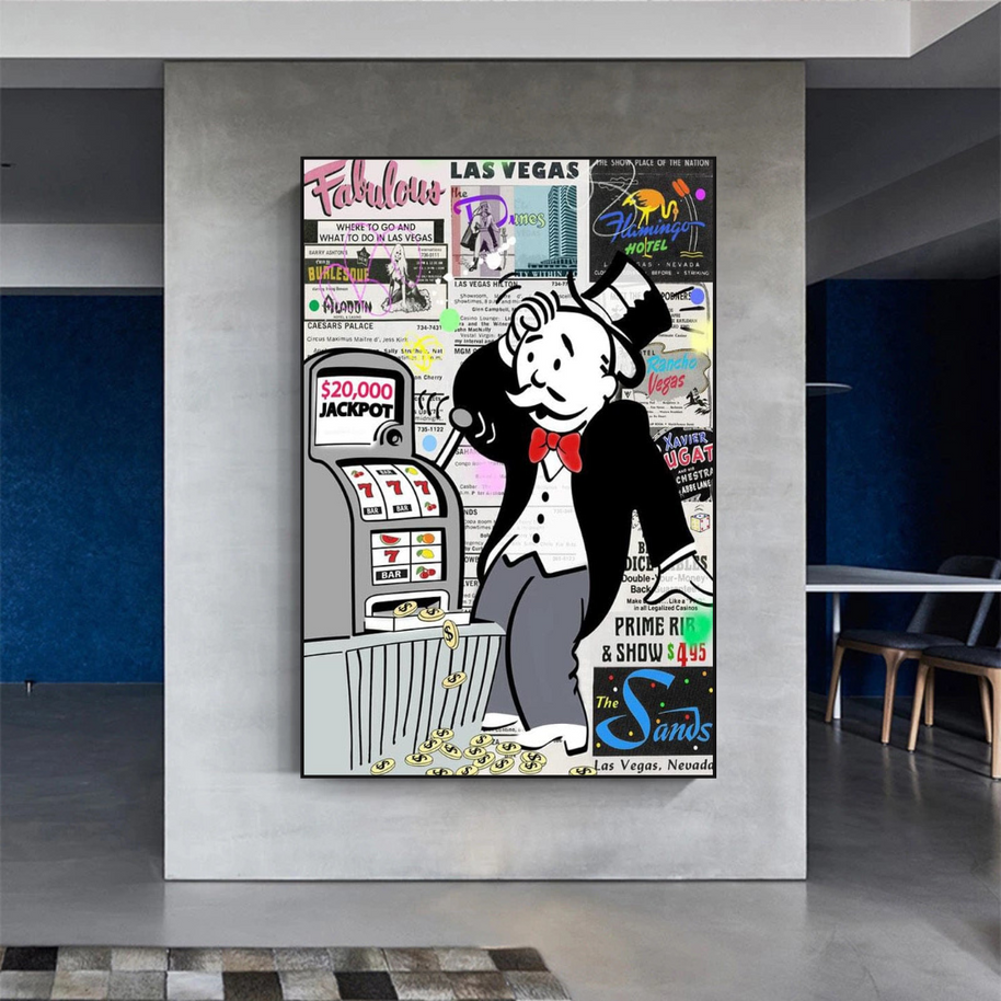Alec Monopoly ATM Machine Canvas Wall Art-MinimalisticDecor.com