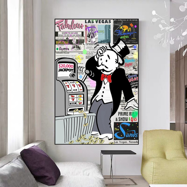 Alec Monopoly ATM Machine Canvas Wall Art-MinimalisticDecor.com