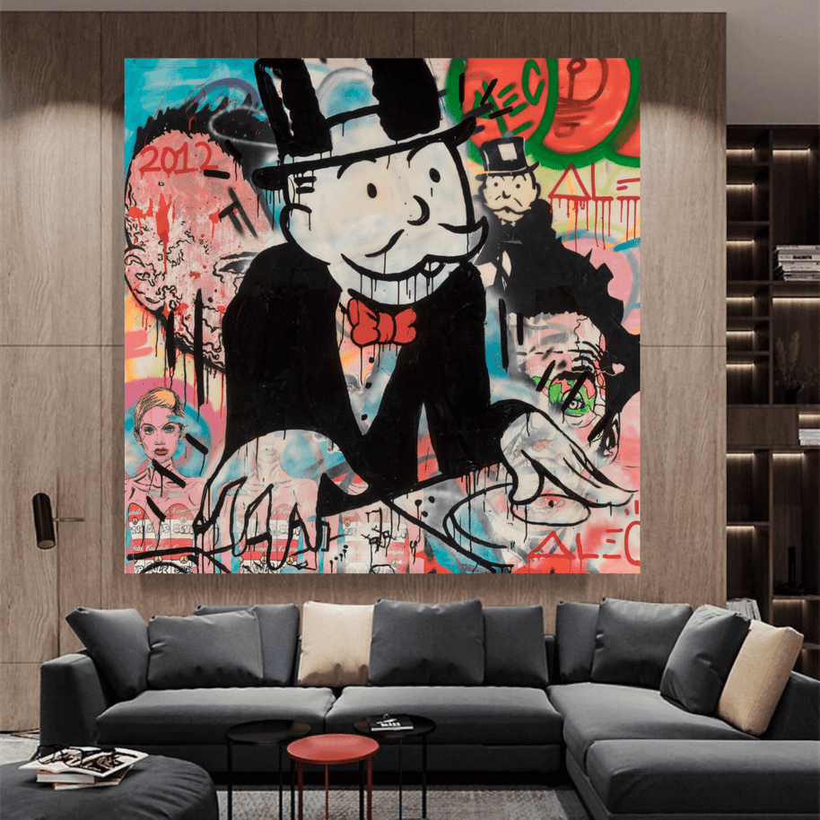 Alec Monopoly DJ Music Canvas Wall Art-MinimalisticDecor.com