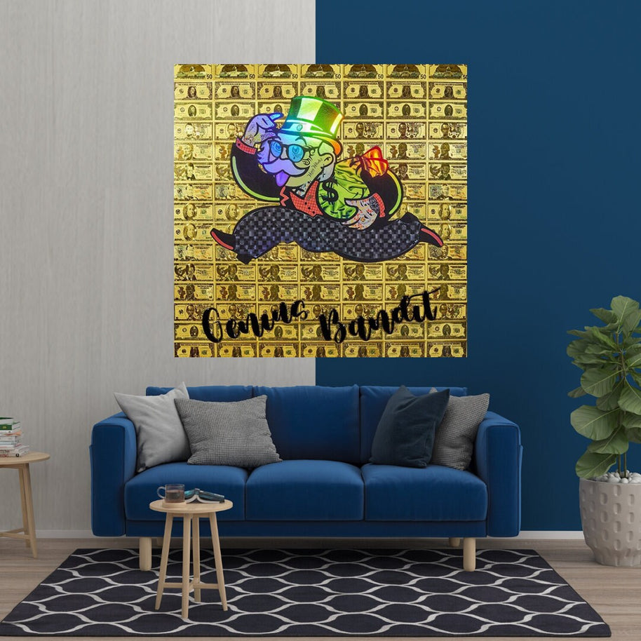 Alec Monopoly Genius Bandit Canvas Wall Art-MinimalisticDecor.com