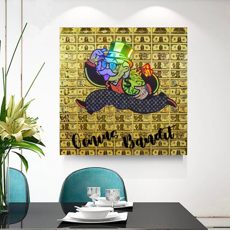 Alec Monopoly Genius Bandit Canvas Wall Art-MinimalisticDecor.com