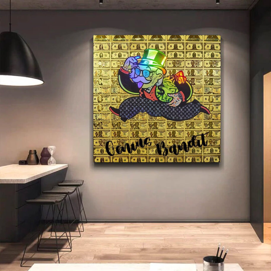 Alec Monopoly Genius Bandit Canvas Wall Art-MinimalisticDecor.com