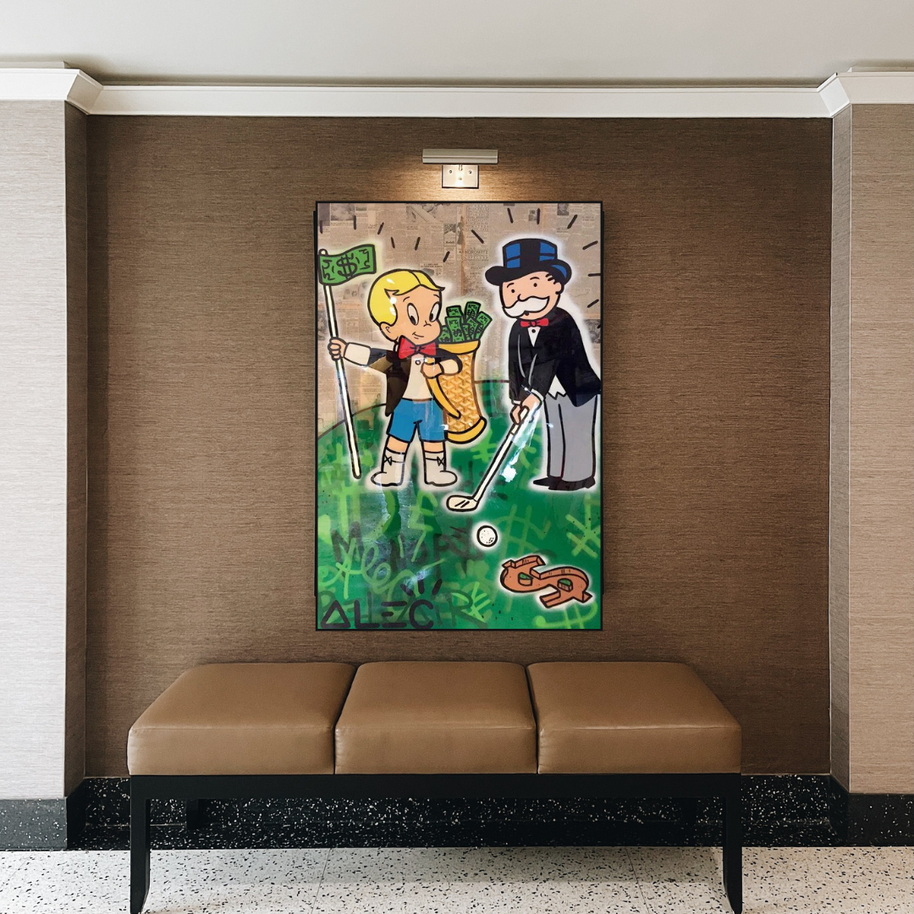 Alec Monopoly Go yard Golf Canvas Wall Art-MinimalisticDecor.com