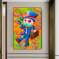 Alec Monopoly Goat Millionaire Canvas Wall Art-MinimalisticDecor.com
