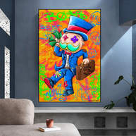 Alec Monopoly Goat Millionaire Canvas Wall Art-MinimalisticDecor.com