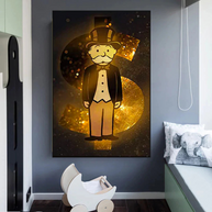 Alec Monopoly Gold Millionaire Dollars Canvas Wall Art-MinimalisticDecor.com