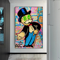 Alec Monopoly Graffiti Canvas Wall Art-MinimalisticDecor.com