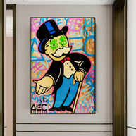 Alec Monopoly Graffiti Canvas Wall Art-MinimalisticDecor.com