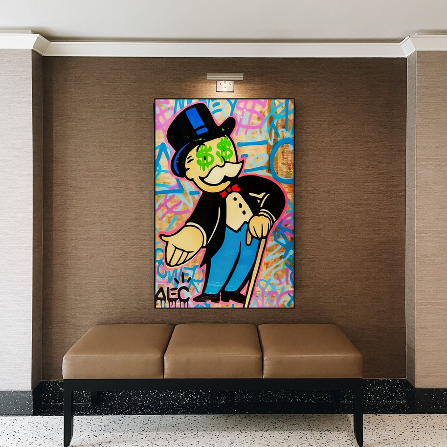 Alec Monopoly Graffiti Canvas Wall Art-MinimalisticDecor.com