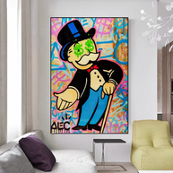 Alec Monopoly Graffiti Canvas Wall Art-MinimalisticDecor.com