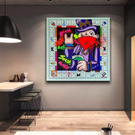 Alec Monopoly Masked Canvas Wall Art-MinimalisticDecor.com