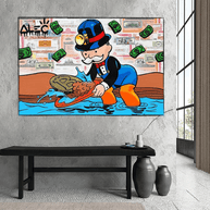 Alec Monopoly Millionaire BITCOIN Mining Canvas Wall Art-MinimalisticDecor.com