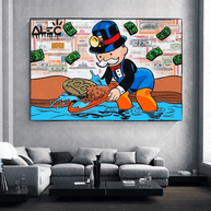 Alec Monopoly Millionaire BITCOIN Mining Canvas Wall Art-MinimalisticDecor.com