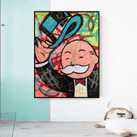 Alec Monopoly Millionaire Canvas Wall Art - Inspiring Home Decor-MinimalisticDecor.com