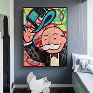 Alec Monopoly Millionaire Canvas Wall Art - Inspiring Home Decor-MinimalisticDecor.com